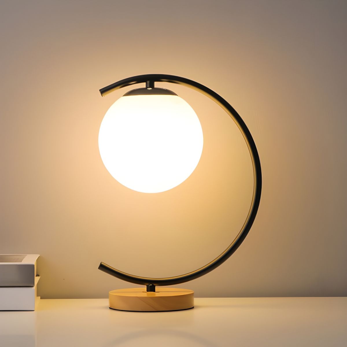 Nordic Style Glass Globe Table Lamp | Norvia
