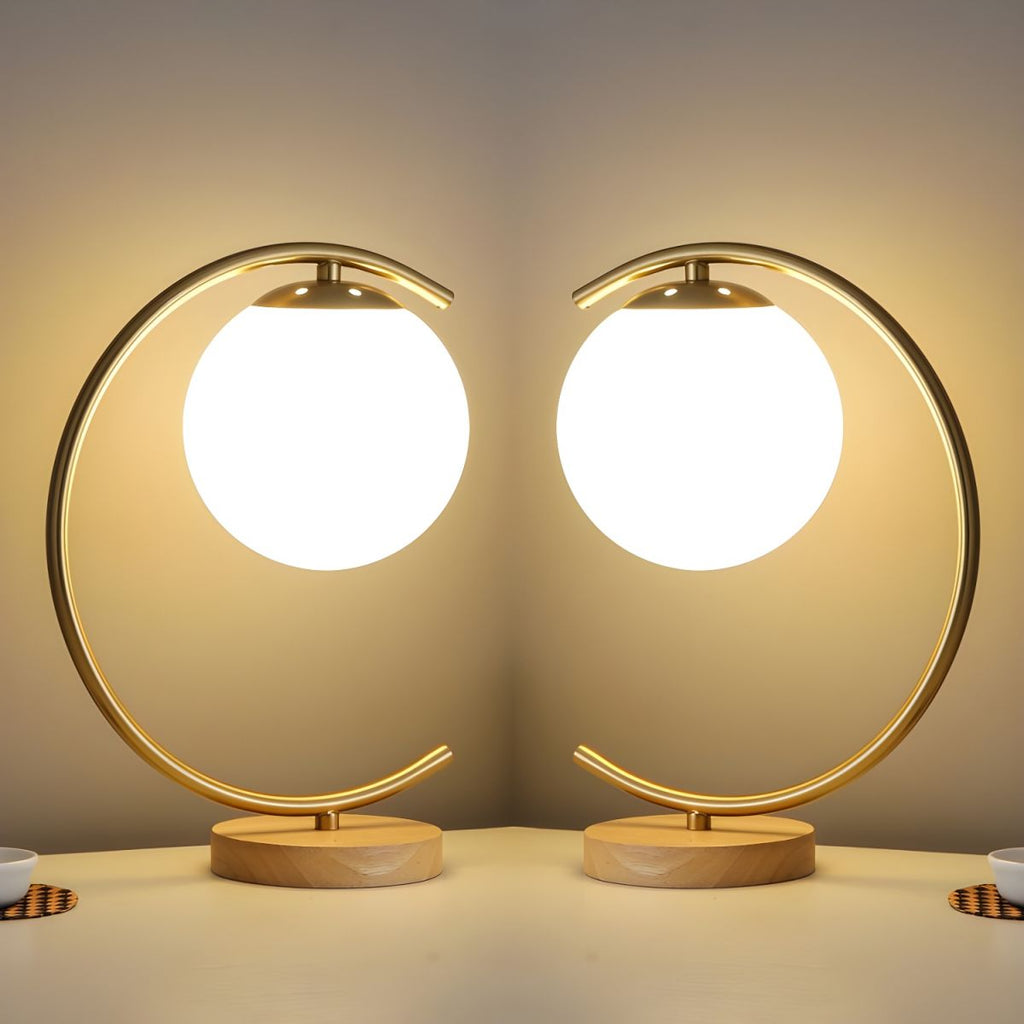 Nordic Style Glass Globe Table Lamp | Norvia