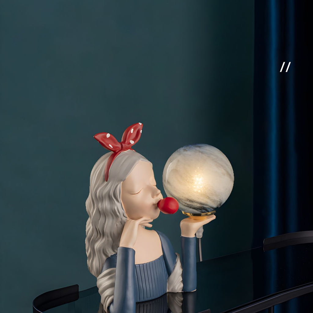 Nordic Style Table Lamp with Glass Globe | Lunvyr