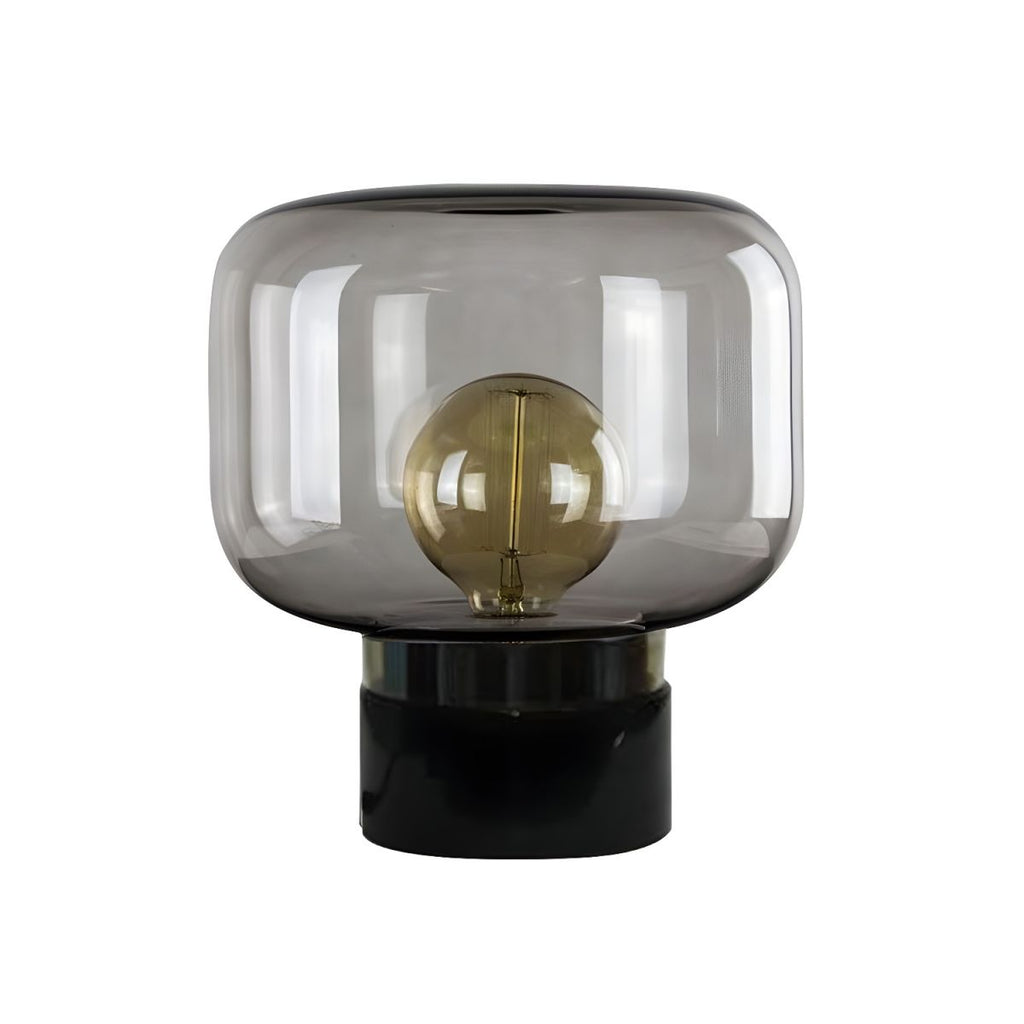 Nordic Table Lamp with Smoked Glass Drum | Pulnora