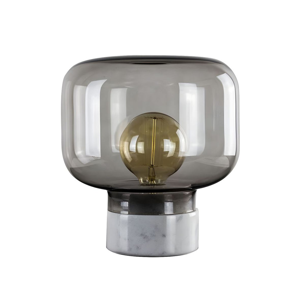 Nordic Table Lamp with Smoked Glass Drum | Pulnora