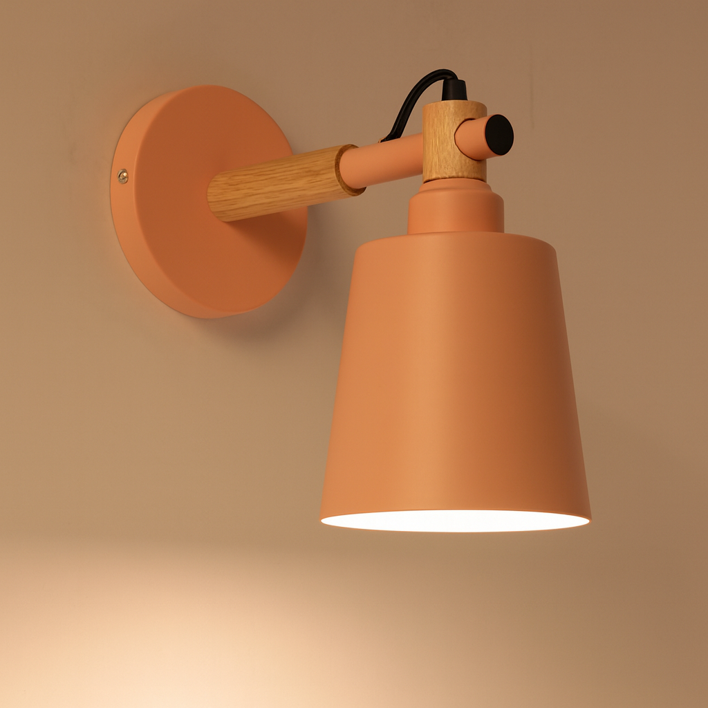 Nordic Wood and Metal Wall Light for Home Use | Lumnora