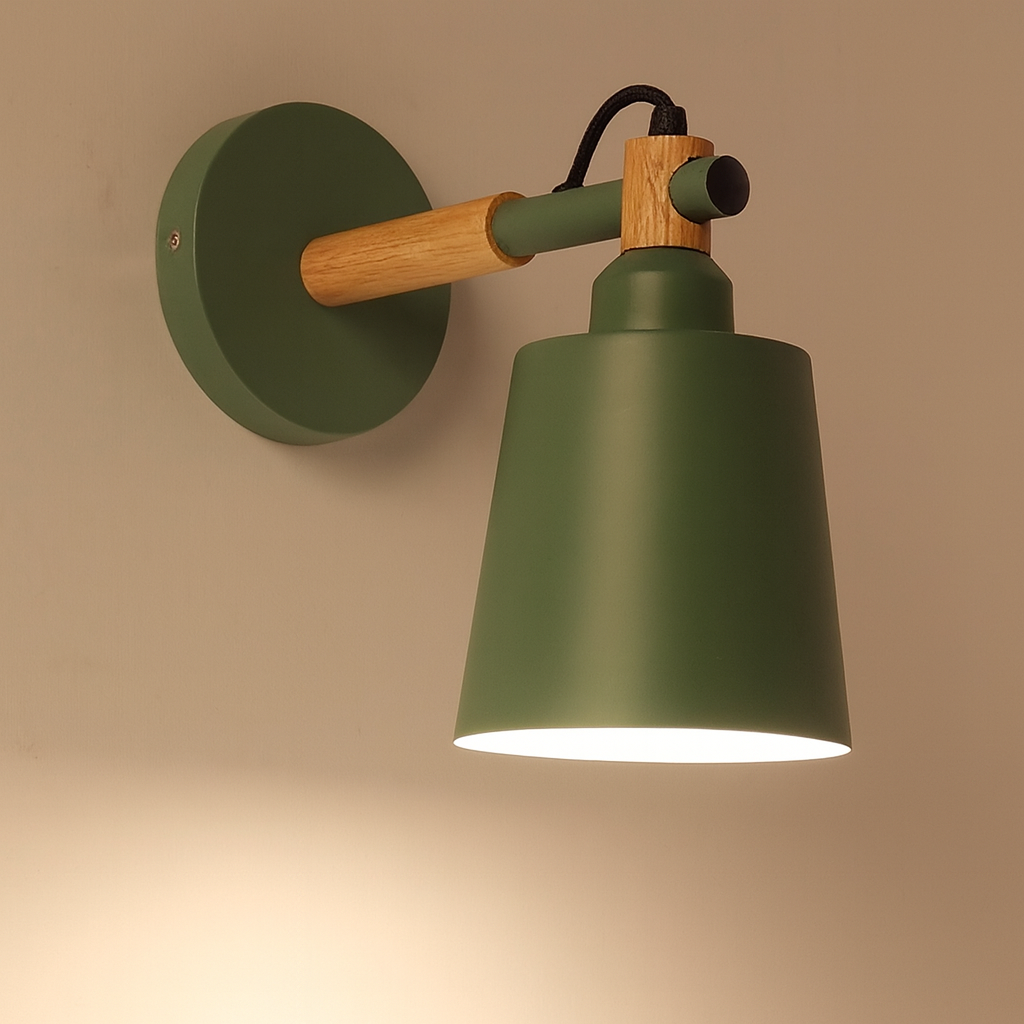 Nordic Wood and Metal Wall Light for Home Use | Lumnora