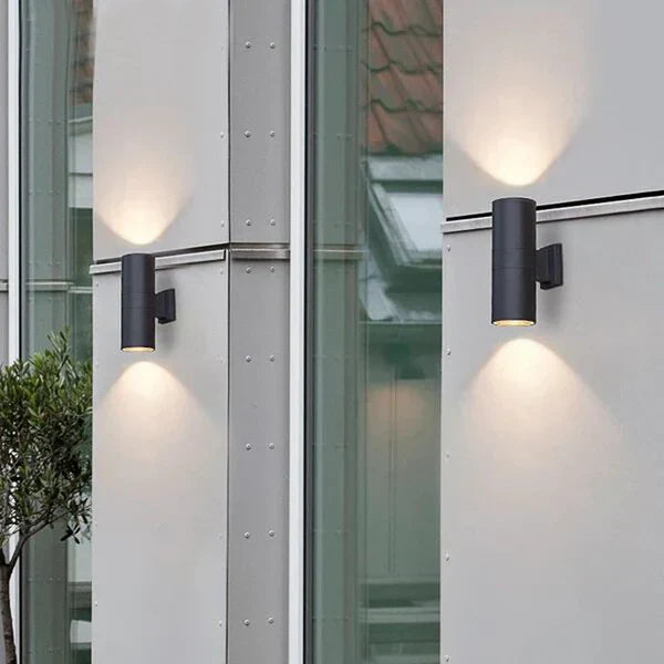 Outdoor Metal Double Head Wall Light Modern Design | Carvora