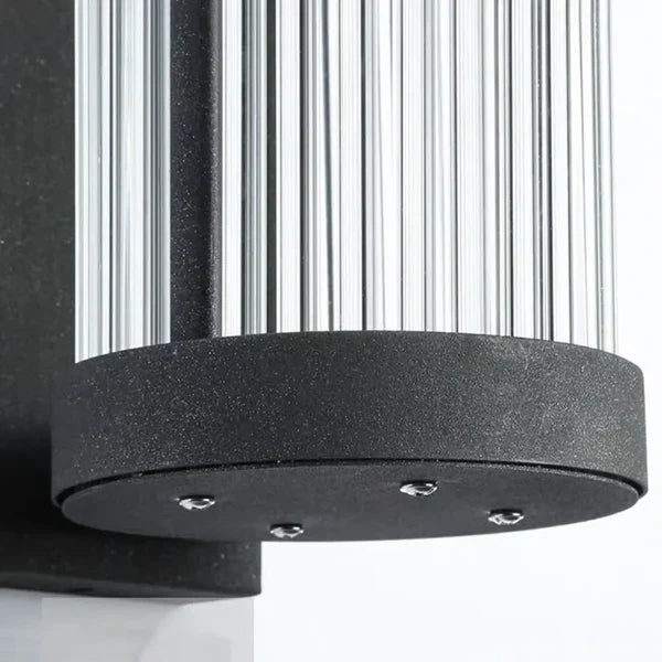 Outdoor Metal Glass Wall Light Warm LED Exterior | Telqor