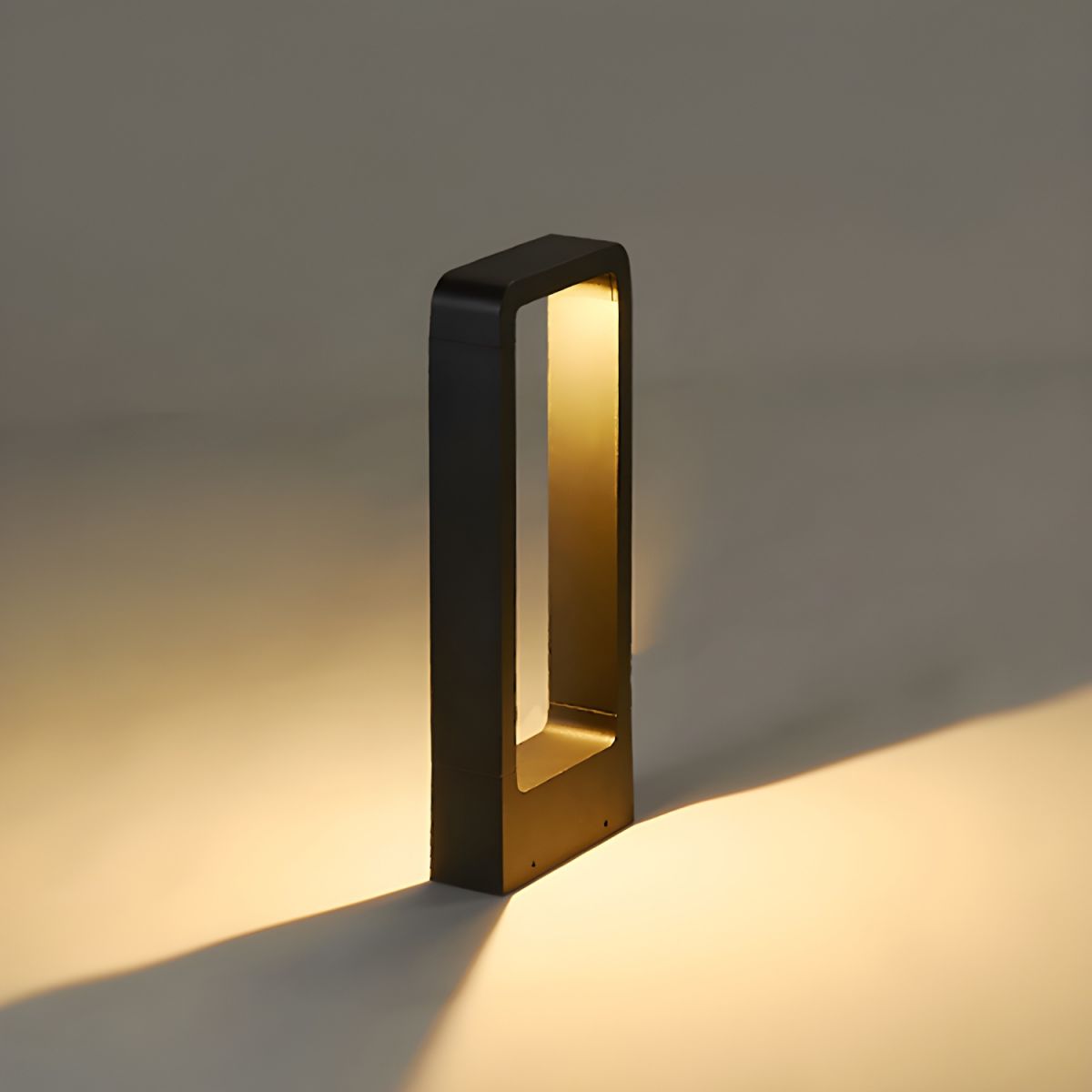 Outdoor Metal Pillar Light Glass Shade Modern Design | Marvexo