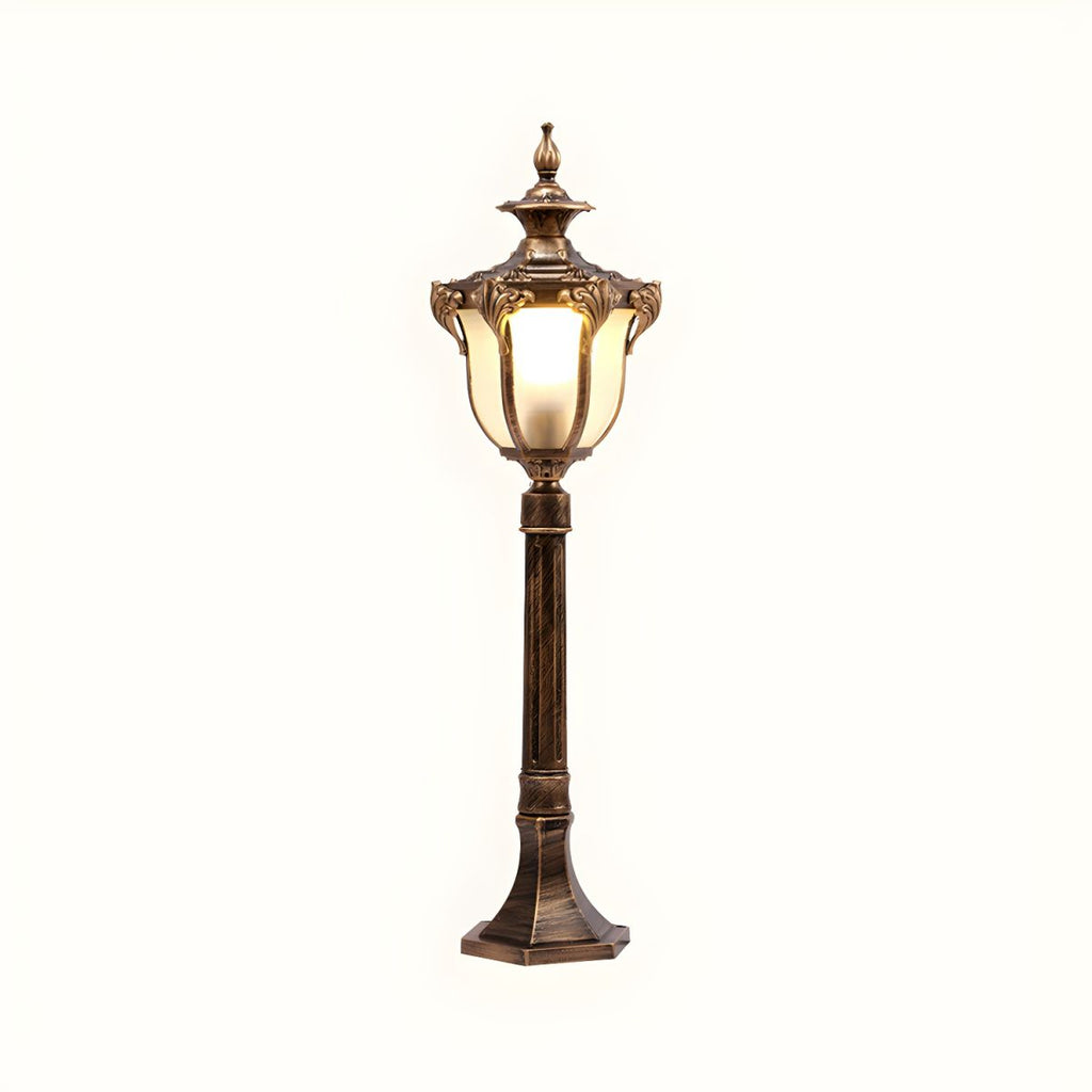 Outdoor Retro Light with Prismatic Glass Bell Shade | Zorvix