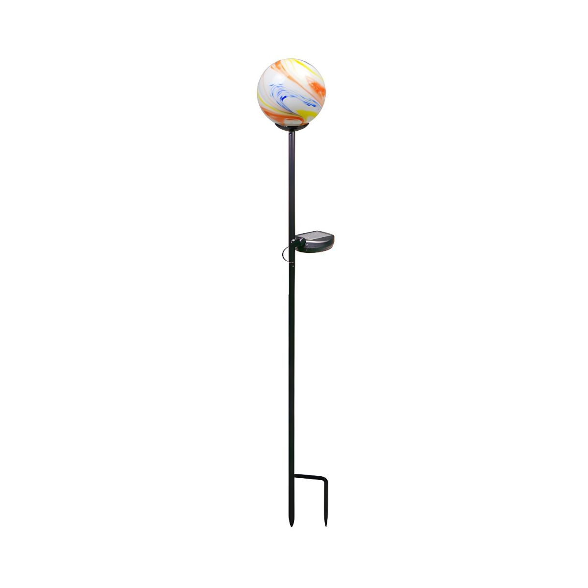 Outdoor Solar Glass Ground Stake Light White Orange | Quenico