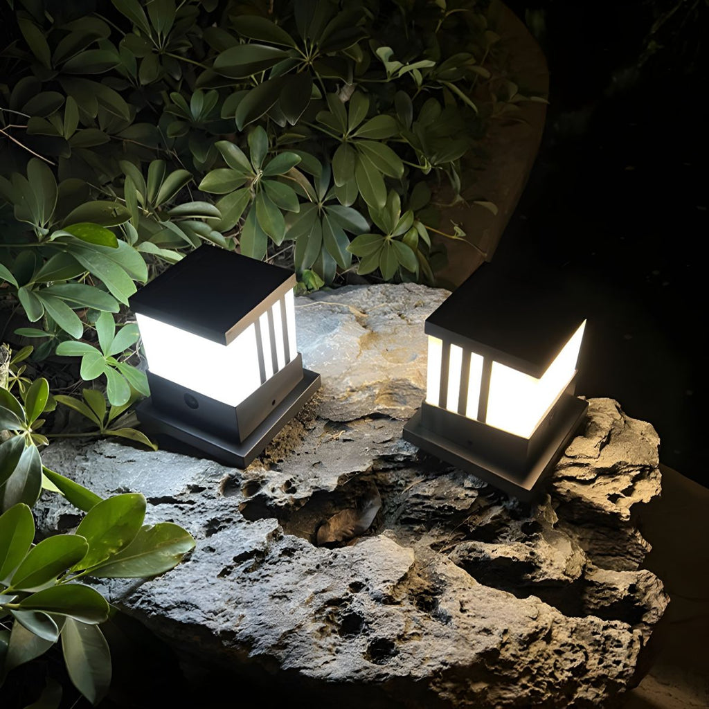 Outdoor Solar LED Cube Light Modern Style 3 Modes | Lornico