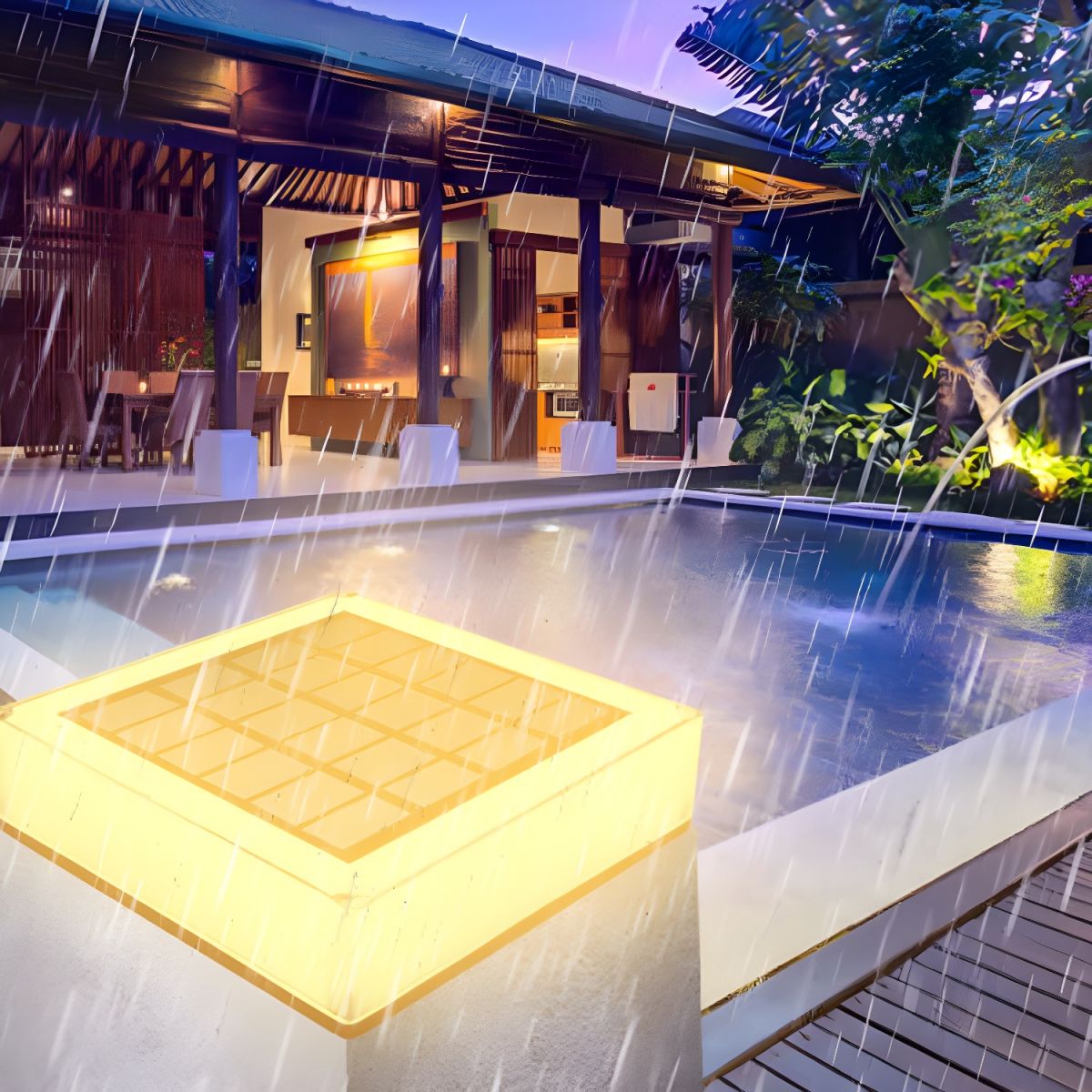 Outdoor Solar LED Square Garden Pillar Light | Jelnico