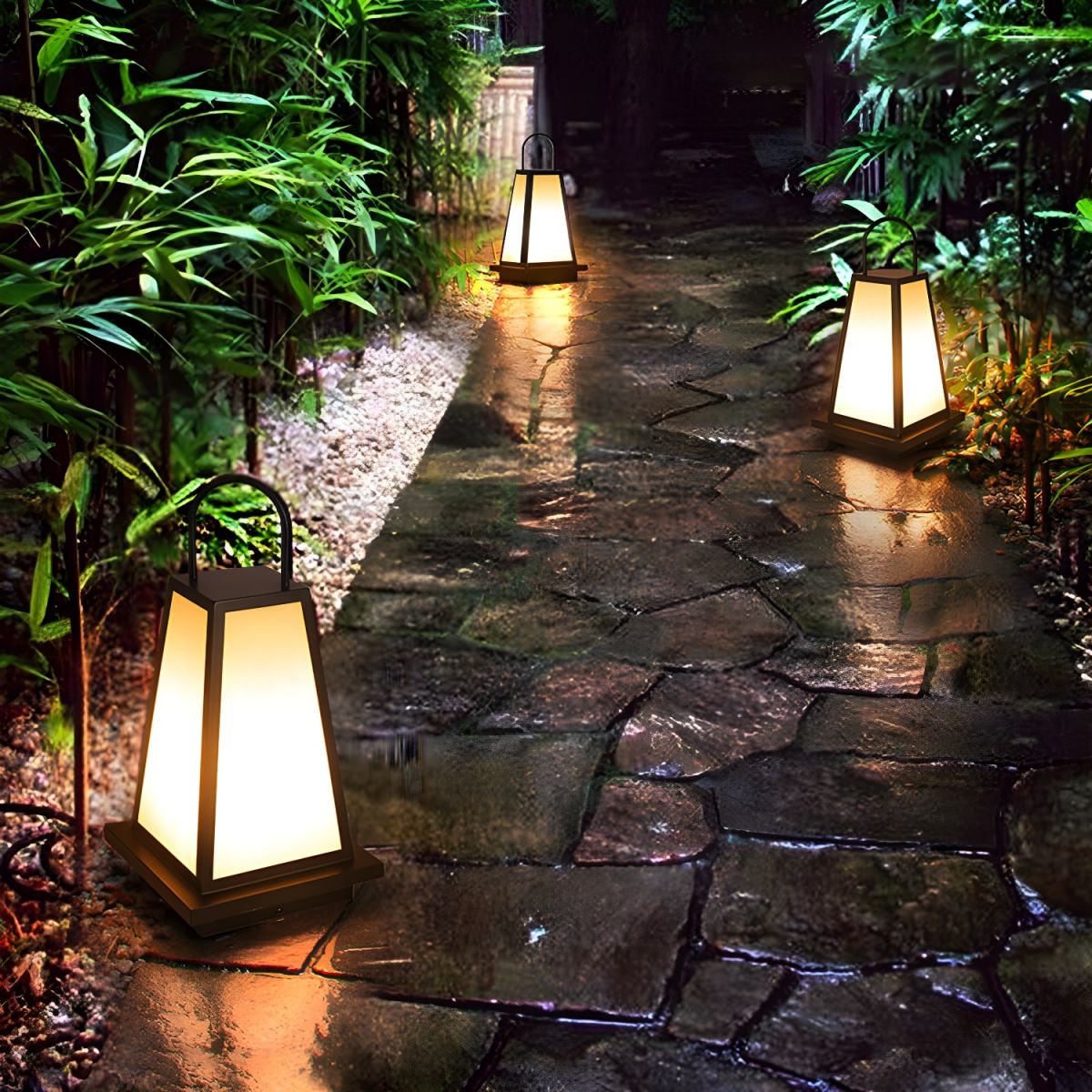 Outdoor Solar Metal Pillar Lamp Waterproof LED Light | Invero