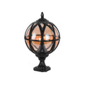 Outdoor Spherical Glass Pillar Light Waterproof Fixture | Calvora