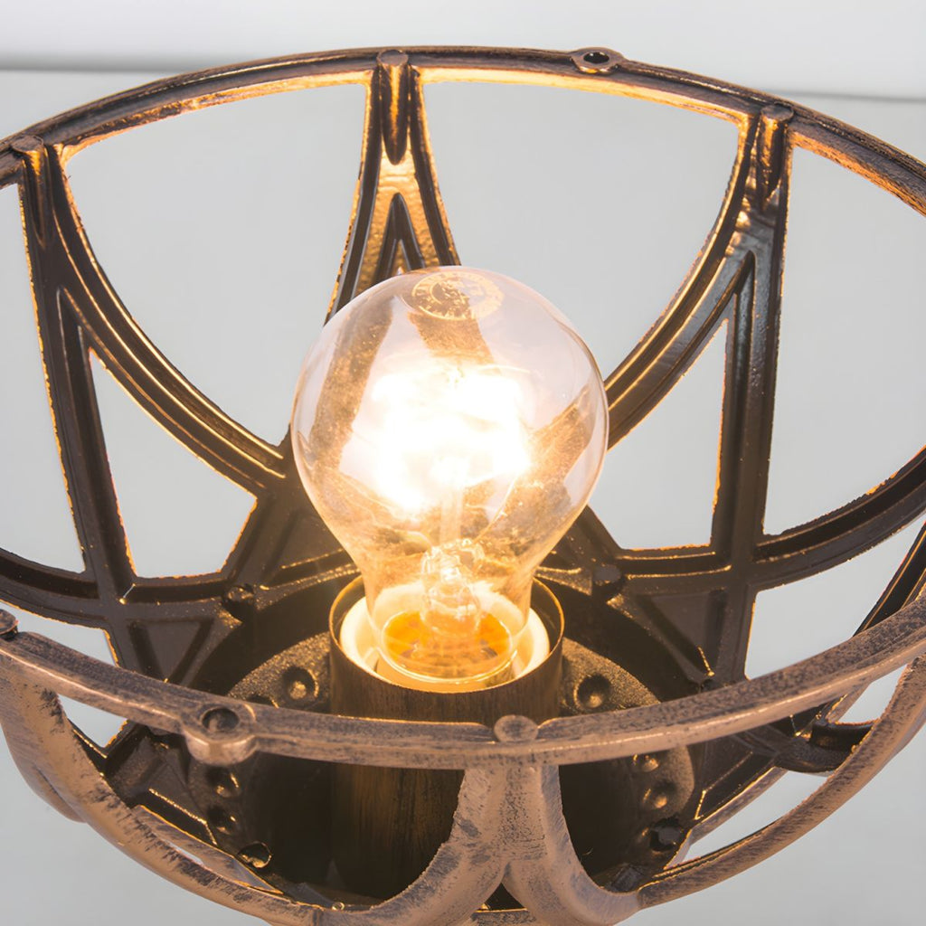 Outdoor Spherical Glass Pillar Light Waterproof Fixture | Calvora