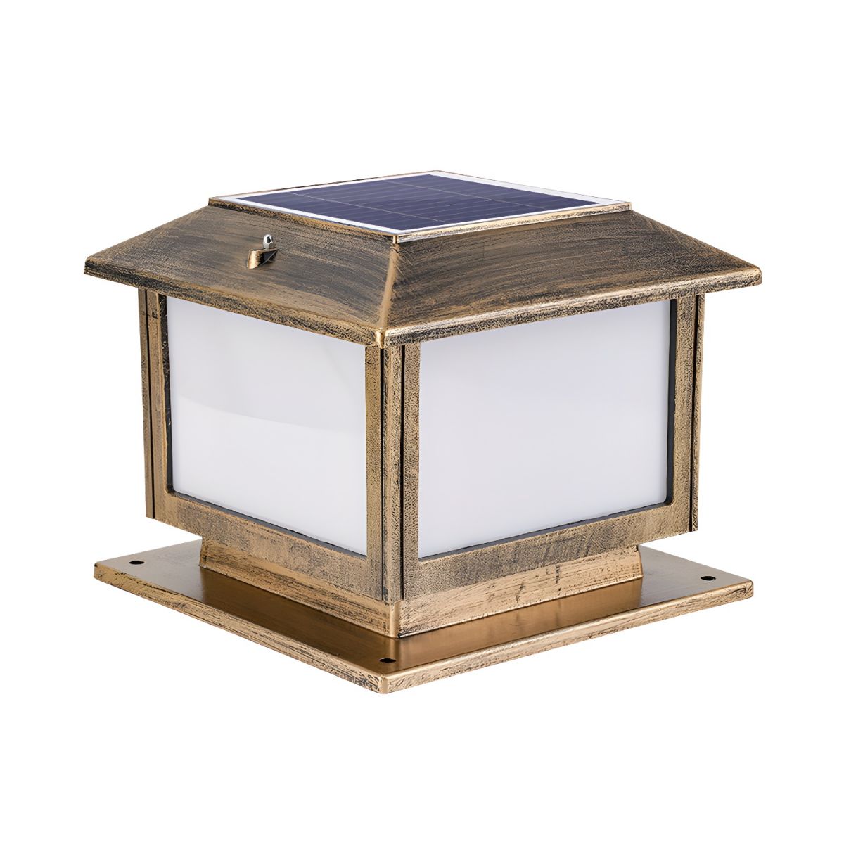 Outdoor Vintage Post Light with Frosted Shade | Arveta