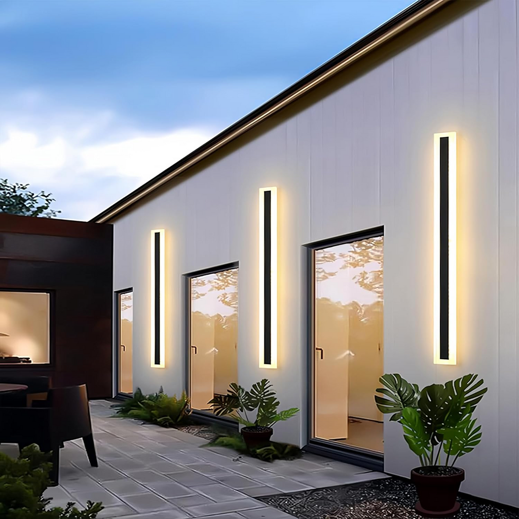 Outdoor Waterproof Up Down Wall Light Black Finish | Malvora
