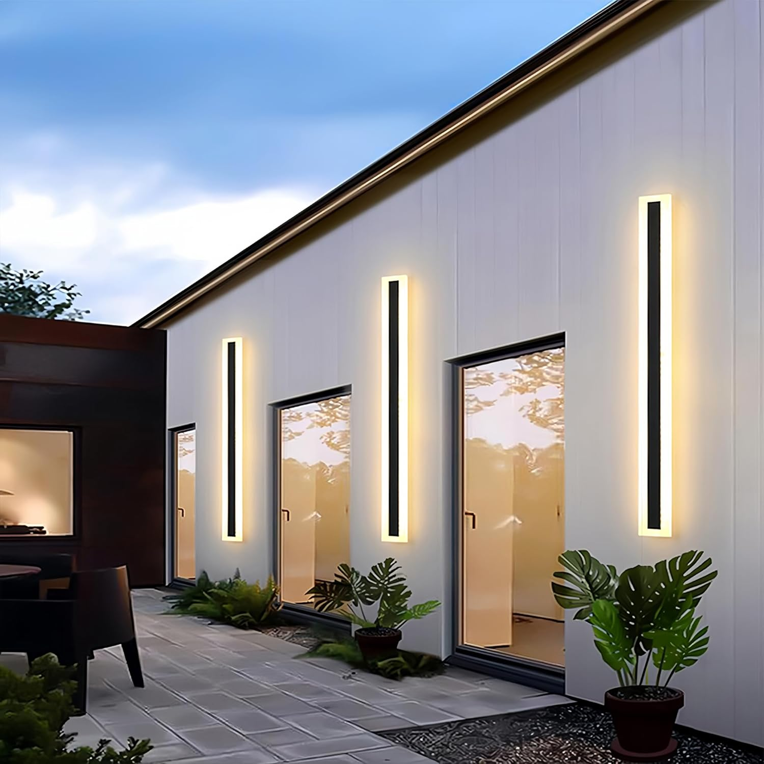 Outdoor Waterproof Up Down Wall Light Black Finish | Malvora