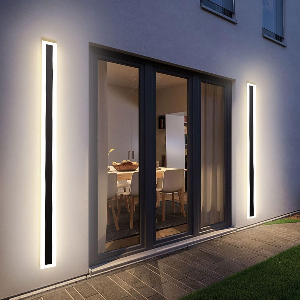 Outdoor Waterproof Up Down Wall Light Black Finish | Malvora