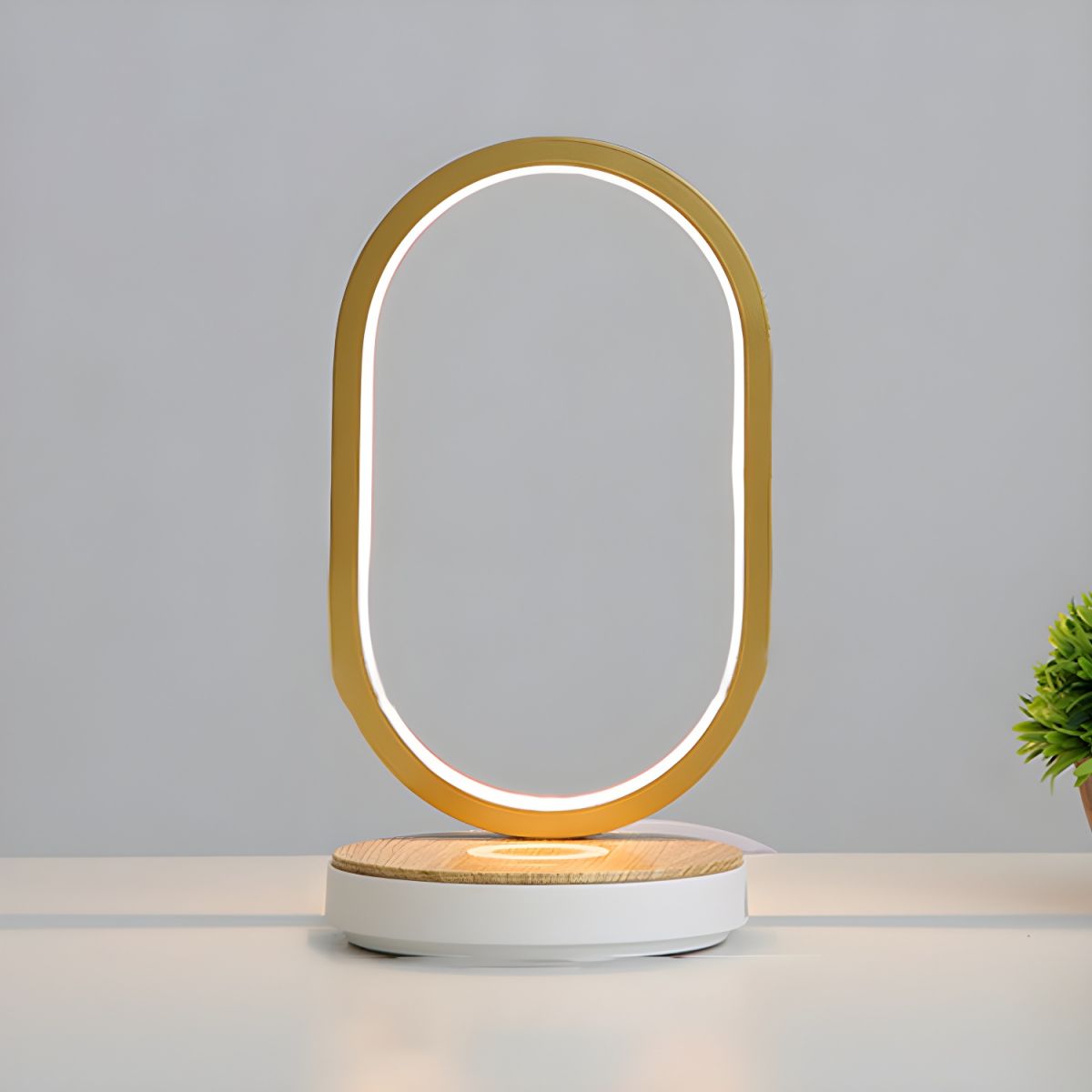 Oval Touch Control Table Lamp Minimalist Style | Arclum