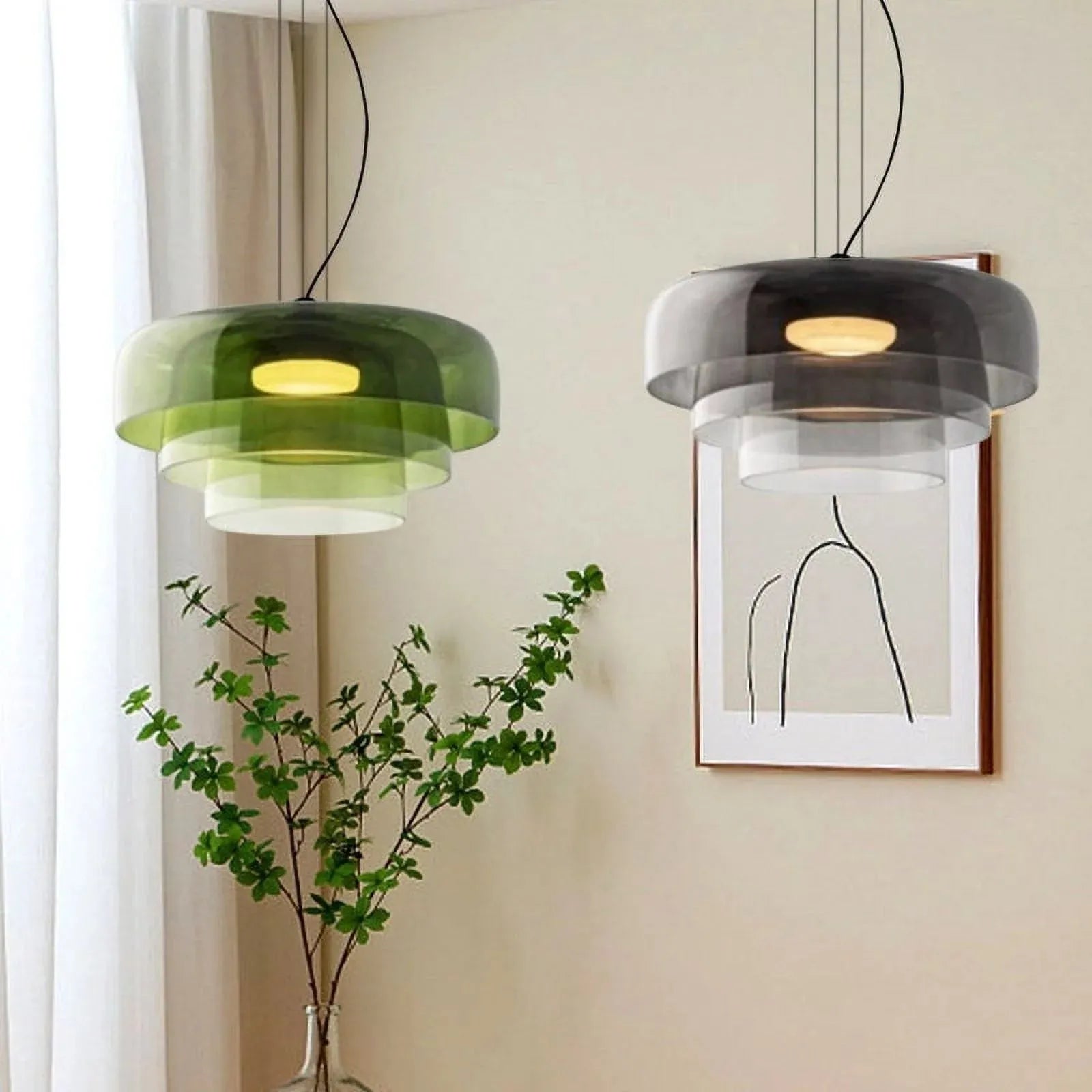 Pendant Glass Shade Nordic Design Light | Halvora
