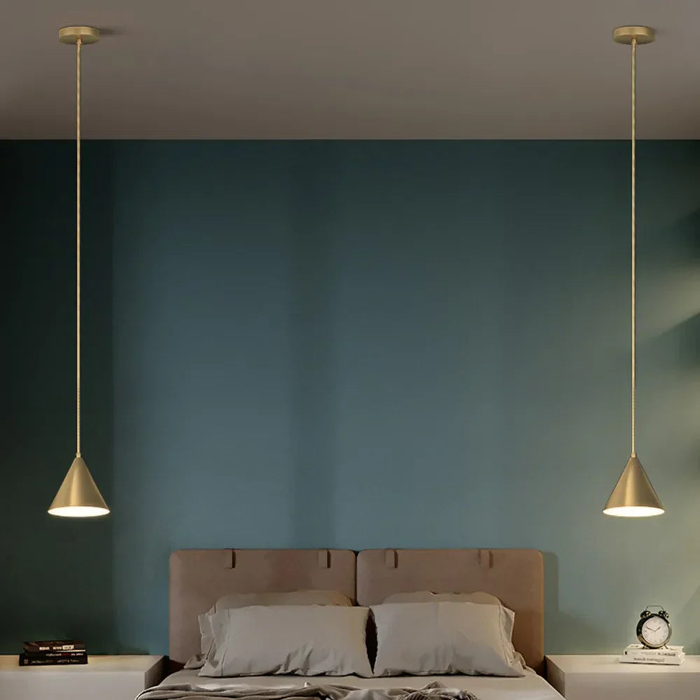 Pendant Light Brass Finish Round Modern Design | Orvena