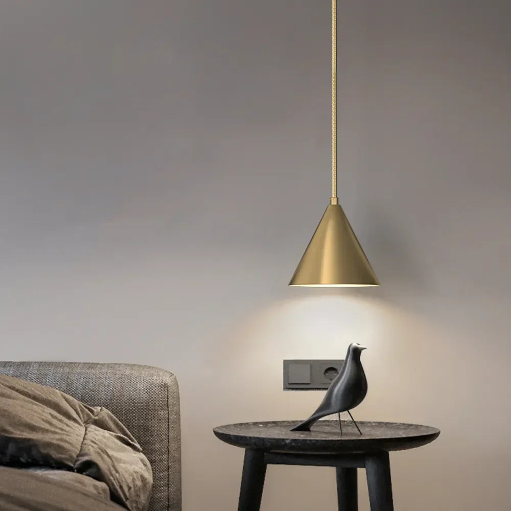 Pendant Light Brass Finish Round Modern Design | Orvena