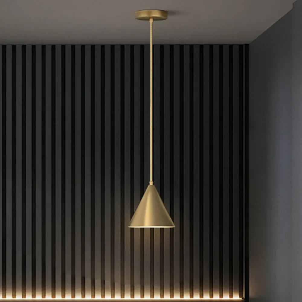 Pendant Light Brass Finish Round Modern Design | Orvena
