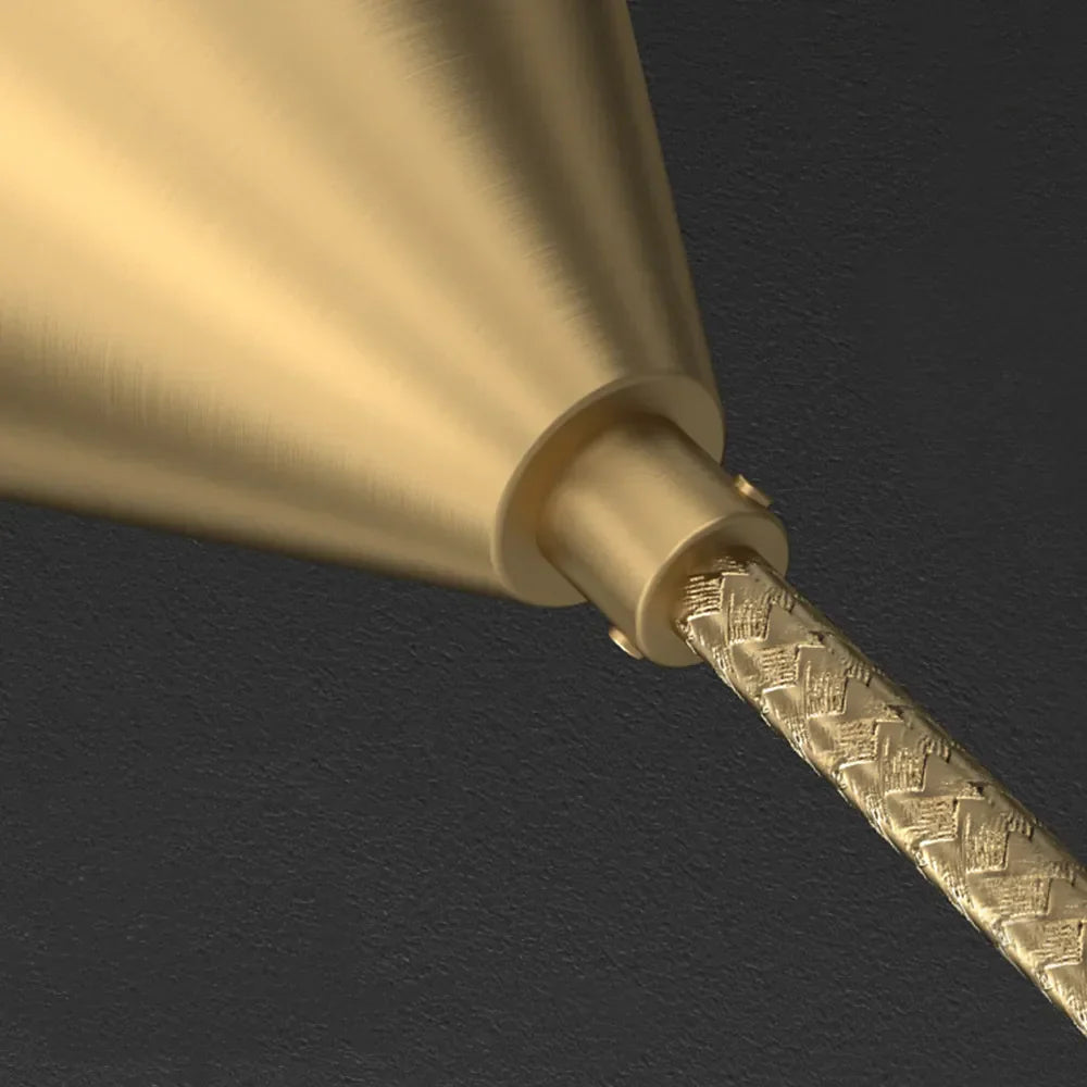 Pendant Light Brass Finish Round Modern Design | Orvena