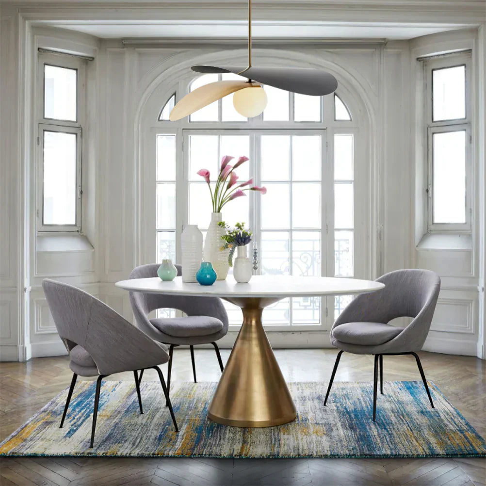 Pendant Light Glass Metal Mid Century Style | Calirae