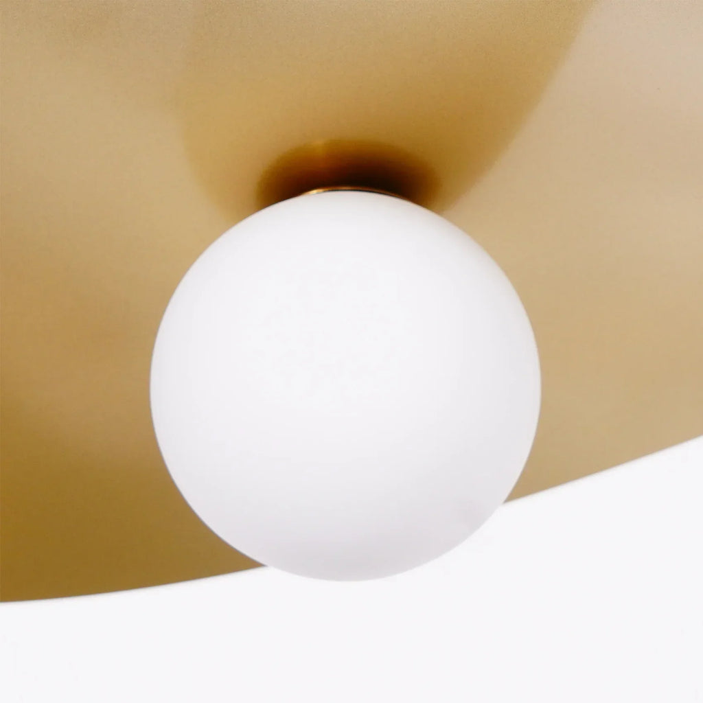 Pendant Light Glass Metal Mid Century Style | Calirae