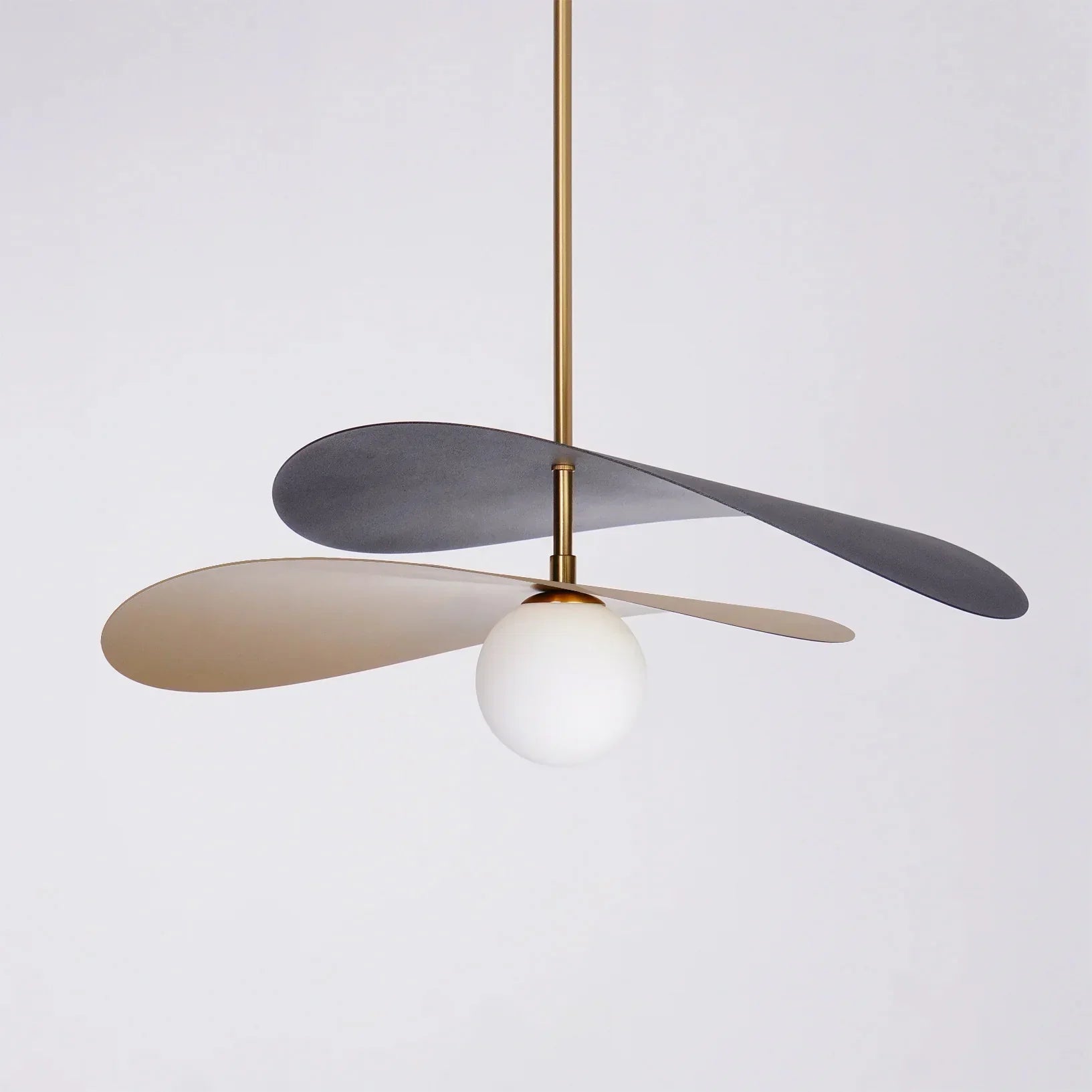 Pendant Light Glass Metal Mid Century Style | Calirae
