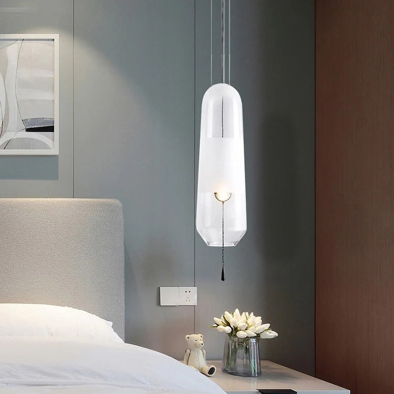 Pendant Light Glass Shade Modern Bedside Lamp | Sorielle