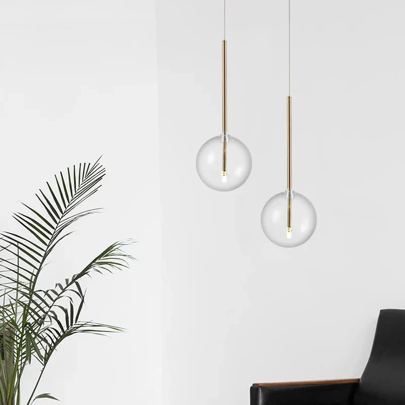 Pendant Light Glass Sphere for Modern Interior Hanging | Sorvian