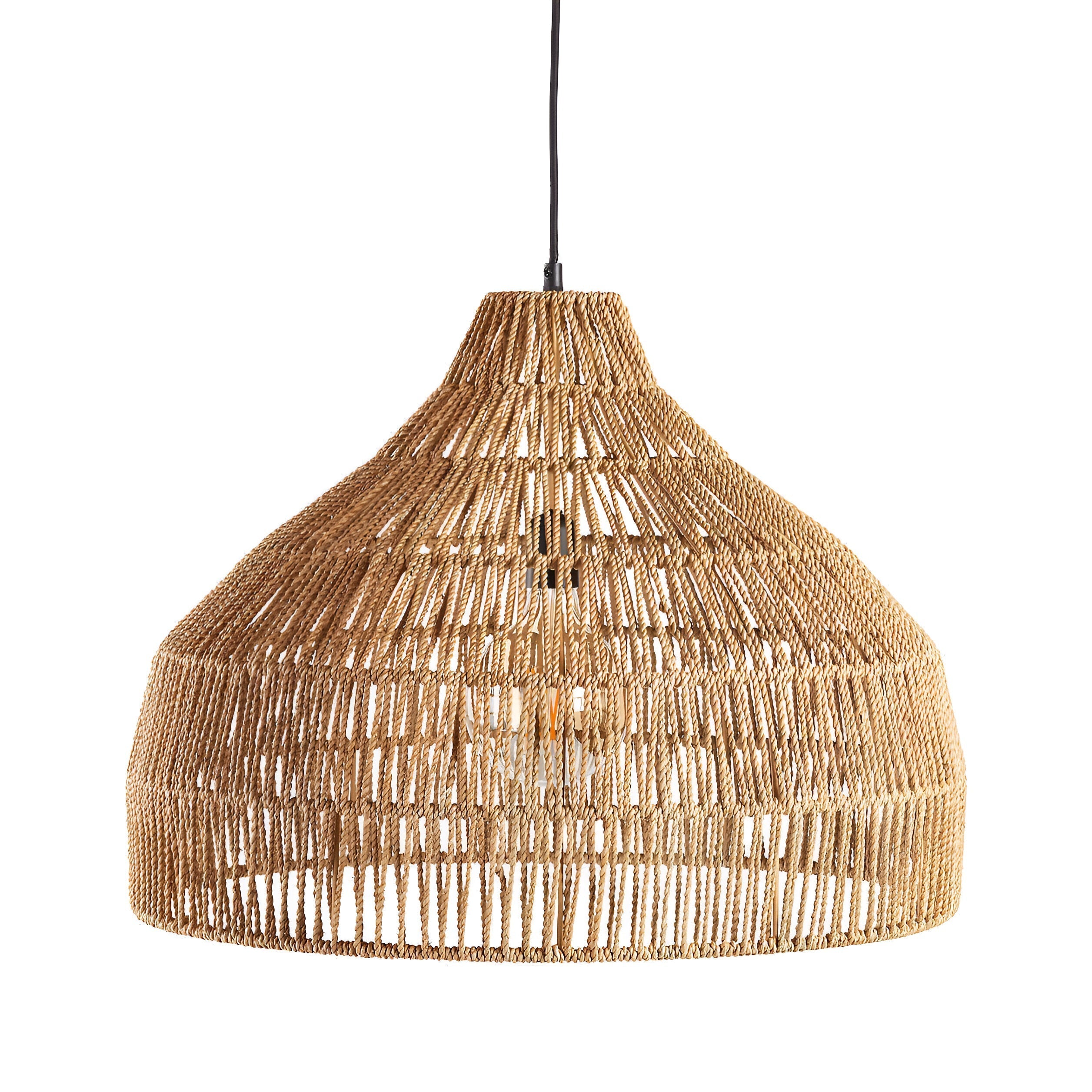 Pendant Light Handwoven Rattan Boho Style Modern Design | Luvora