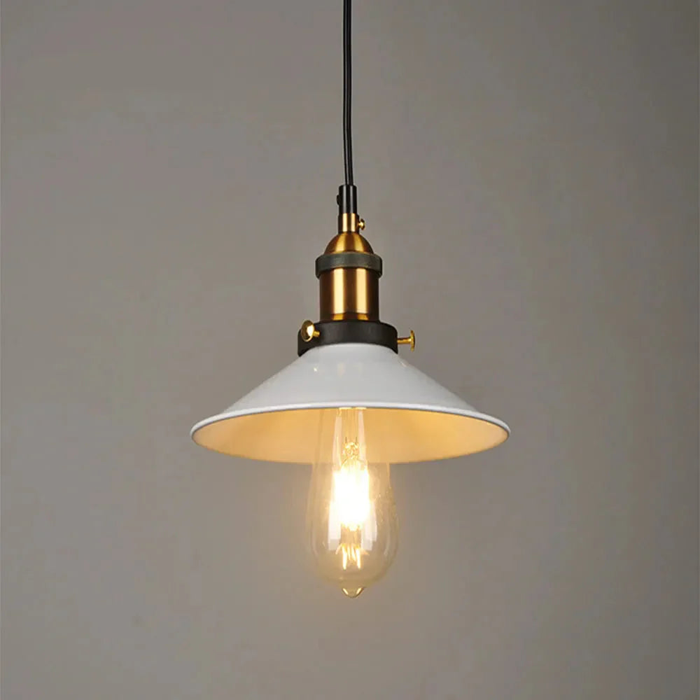 Pendant Light Iron Frame Nordic Style White Shade | Lenvora