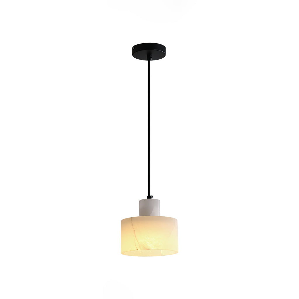 Pendant Light Nordic Alabaster Cylinder Design | Darnix