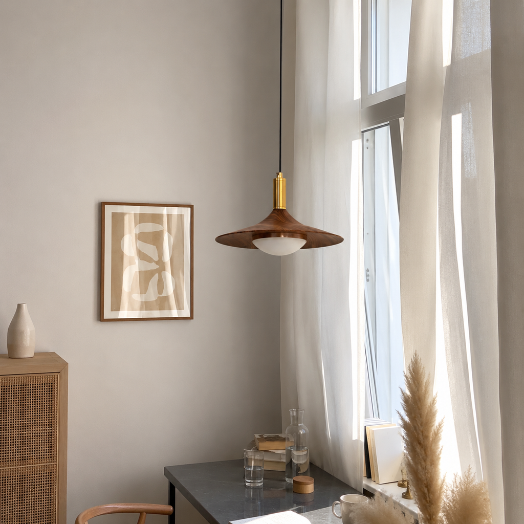 Pendant Light Nordic Minimalist Iron Shade Copper Finish | Brivon