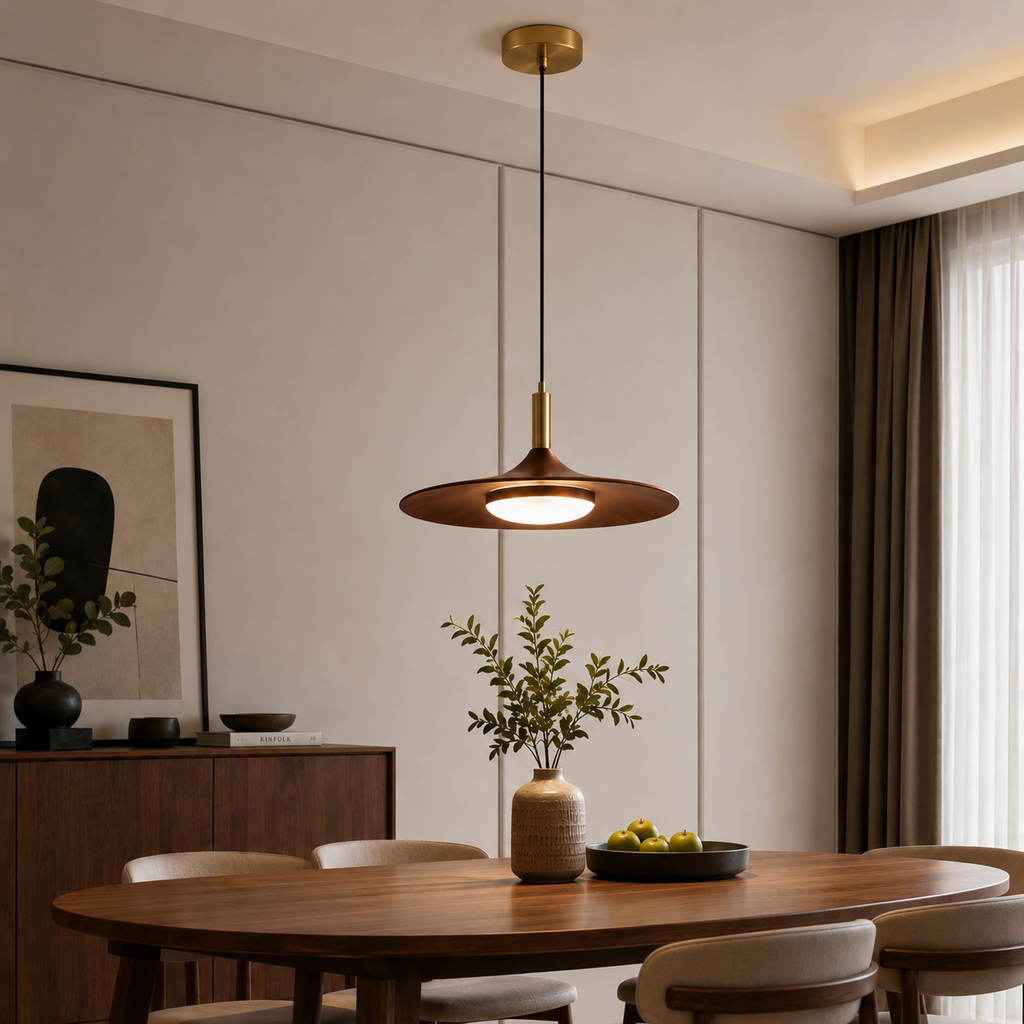 Pendant Light Nordic Minimalist Iron Shade Copper Finish | Brivon