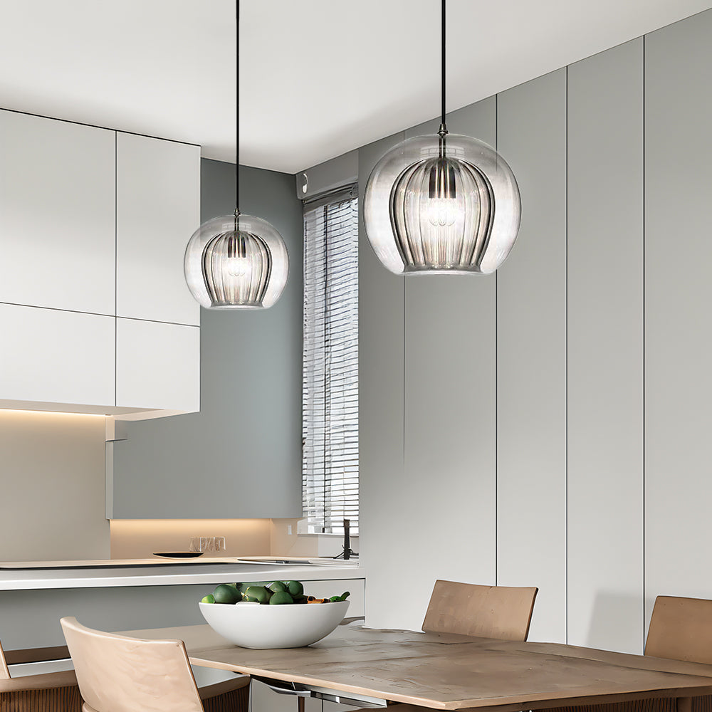 Pendant Light Nordic Spherical Glass Modern Indoor Fixture | Pelvora