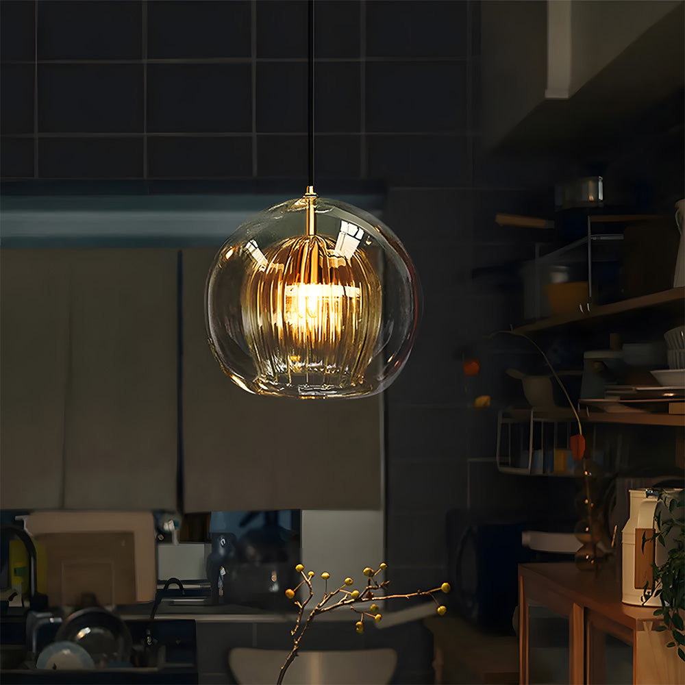 Pendant Light Nordic Spherical Glass Modern Indoor Fixture | Pelvora