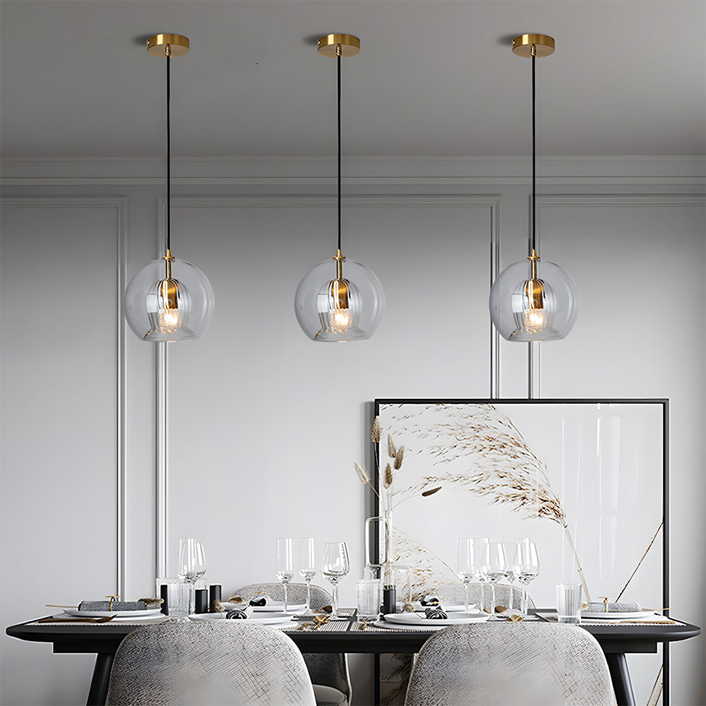 Pendant Light Nordic Spherical Glass Modern Indoor Fixture | Pelvora