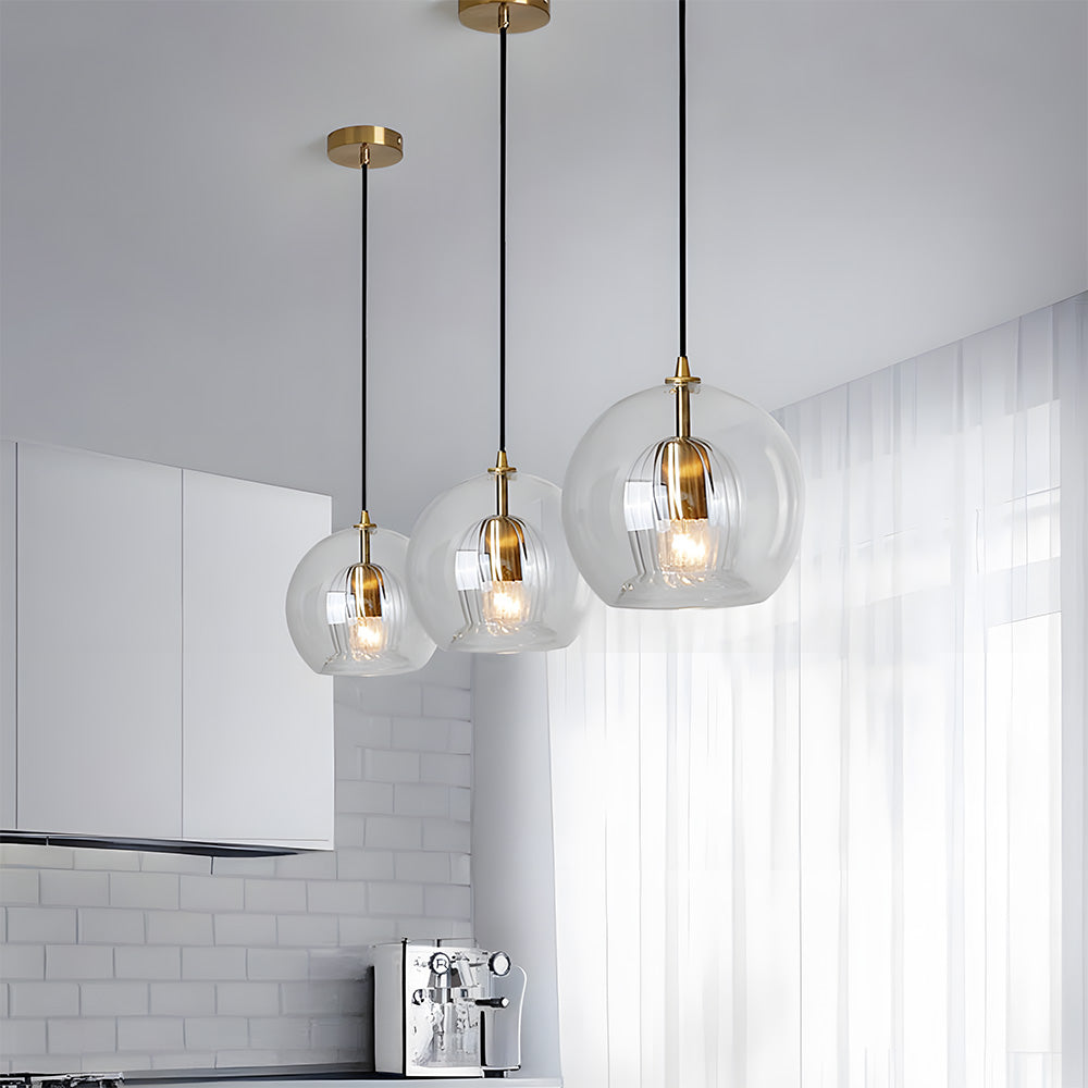 Pendant Light Nordic Spherical Glass Modern Indoor Fixture | Pelvora