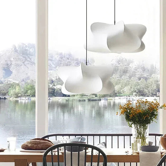 Pendant Light Silk Shade Modern Minimalist Design | Navora