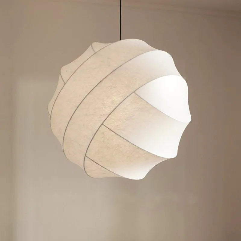 Pendant Light Silk Sphere Wabi Sabi Style Modern | Ravina
