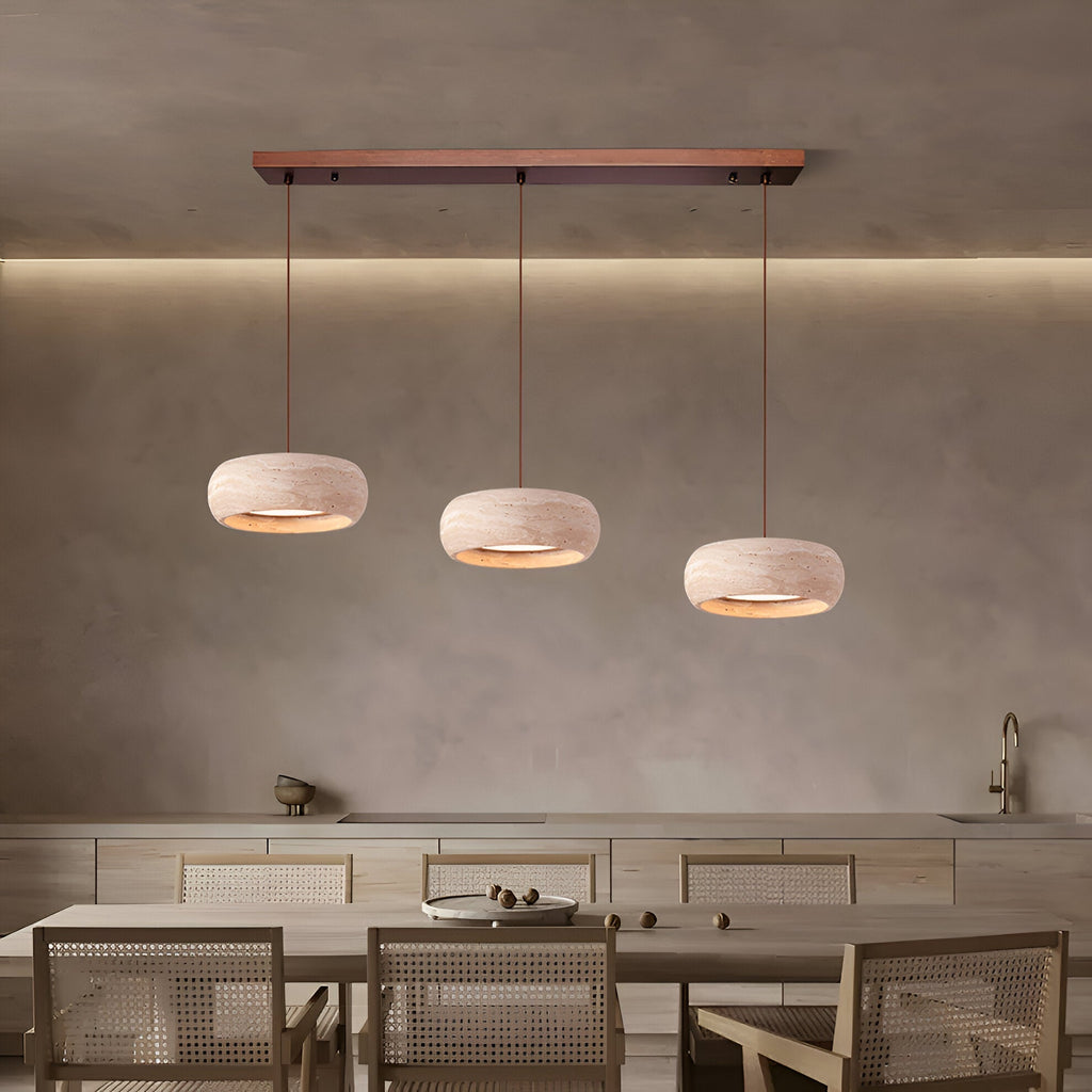 Pendant Light Travertine Stone Wabi Sabi Style | Verqis