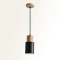 Pendant Light Wood Accent LED Nordic Cylinder Style | Delvara