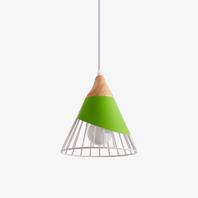 Pendant Light Wood Frame Scandinavian Style | Virelix