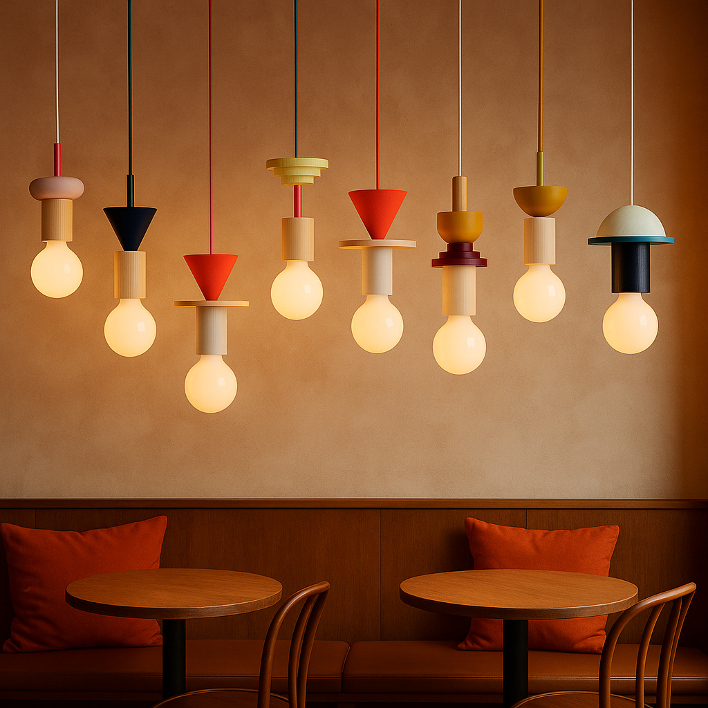 Pendant Light Wood LED Nordic Geometric Lighting | Zenviro
