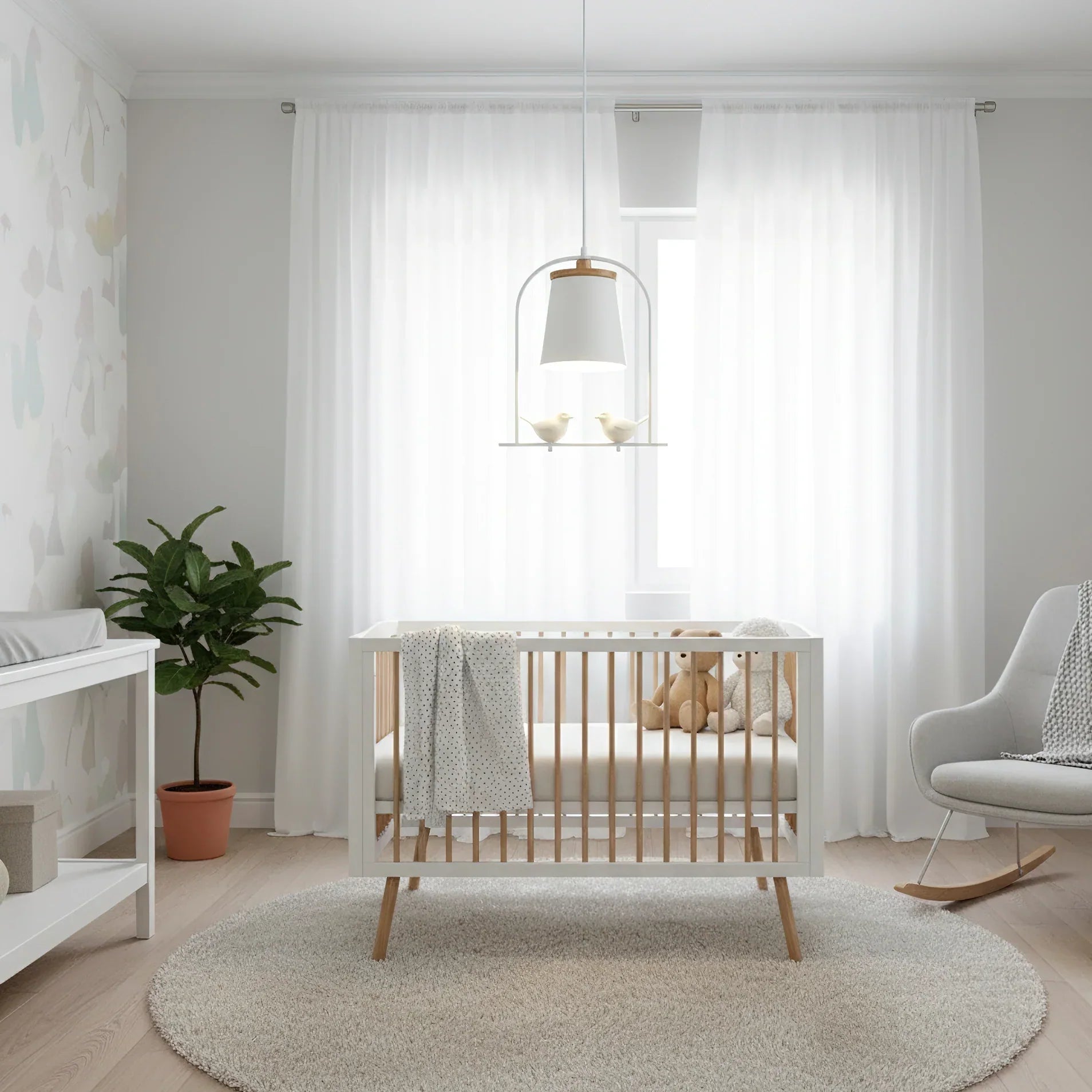 Pendant Light with Bird Accents Scandinavian Style | Arlina