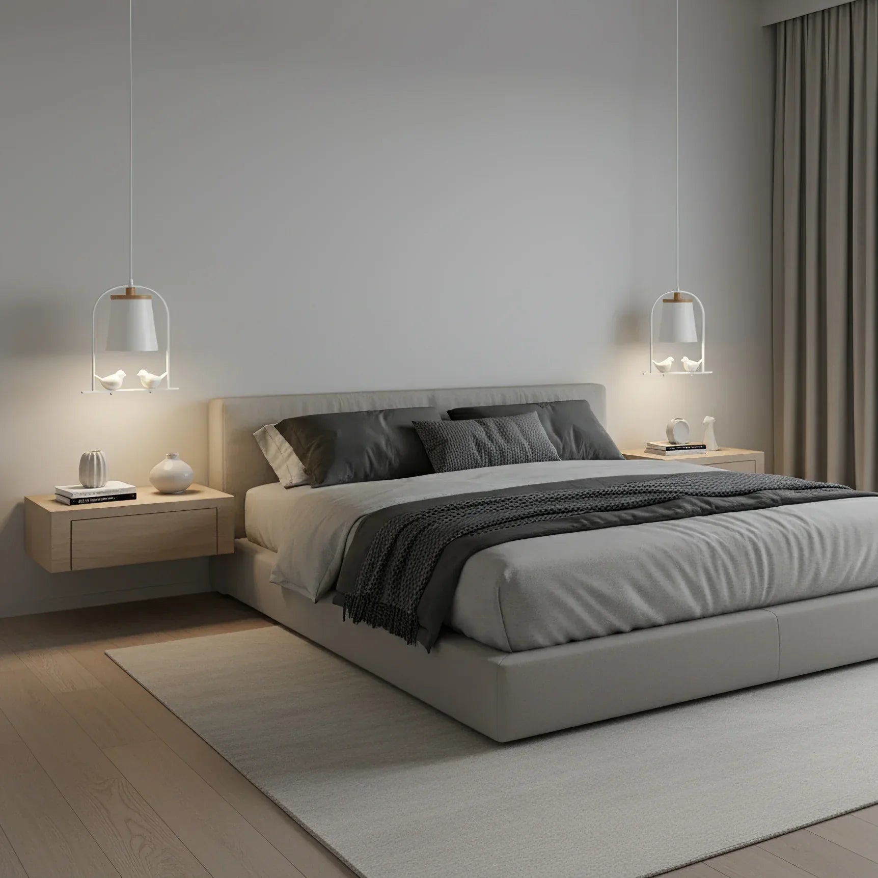 Pendant Light with Bird Accents Scandinavian Style | Arlina