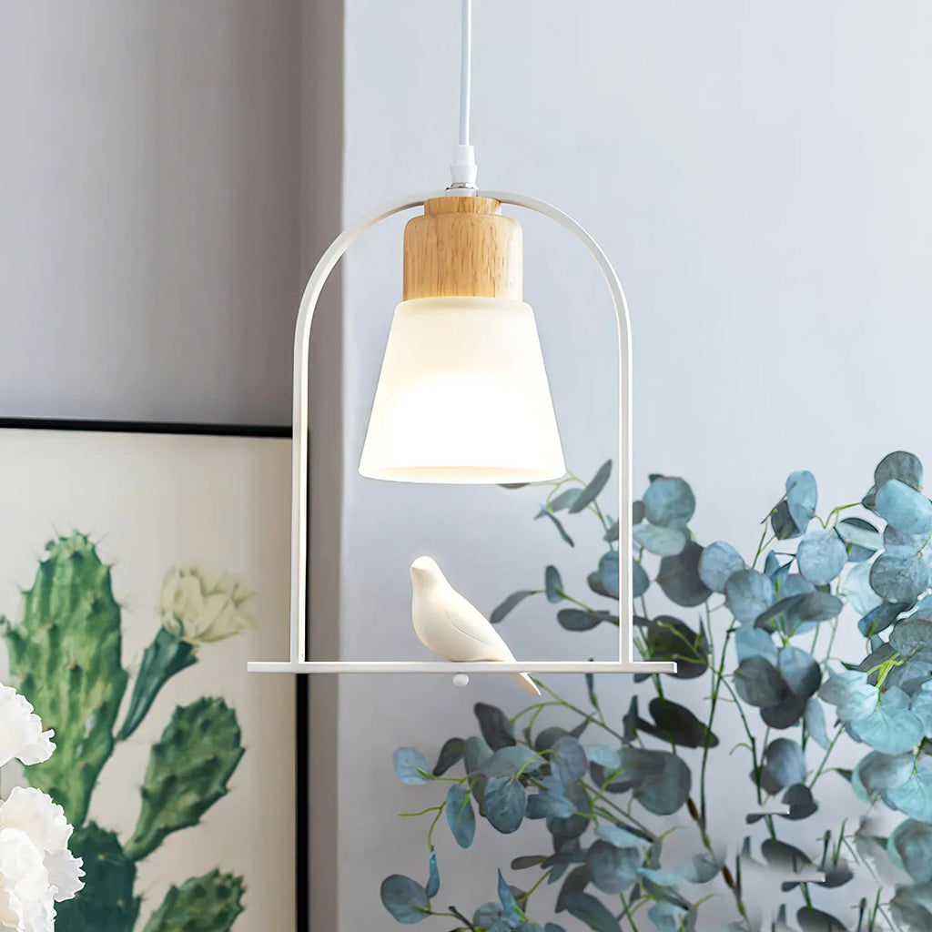 Pendant Light with Bird Accents Scandinavian Style | Arlina